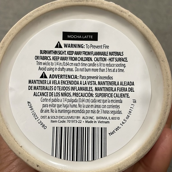 Huntington Aldi COFFEE BREAK Mocha Latte scented Soy Blend Candle Aldi - Picture 5 of 7